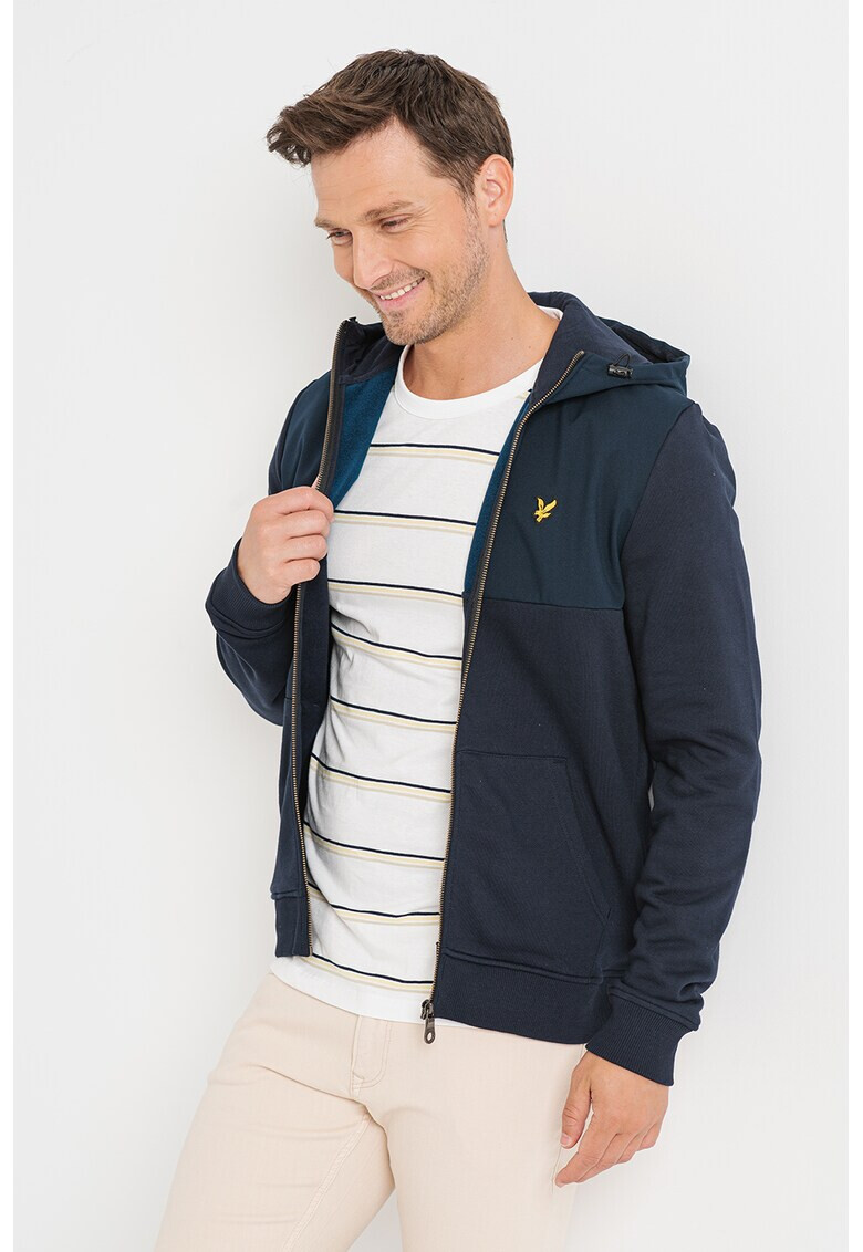 Lyle & Scott Hanorac cu fermoar si buzunare oblice - Pled.ro