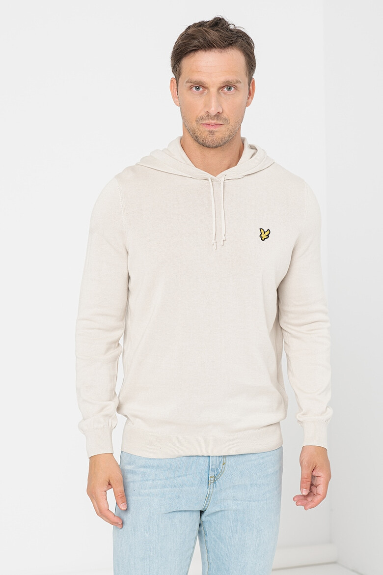 Lyle & Scott Hanorac tricotat fin cu detaliu logo - Pled.ro