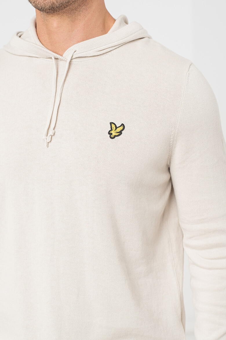 Lyle & Scott Hanorac tricotat fin cu detaliu logo - Pled.ro