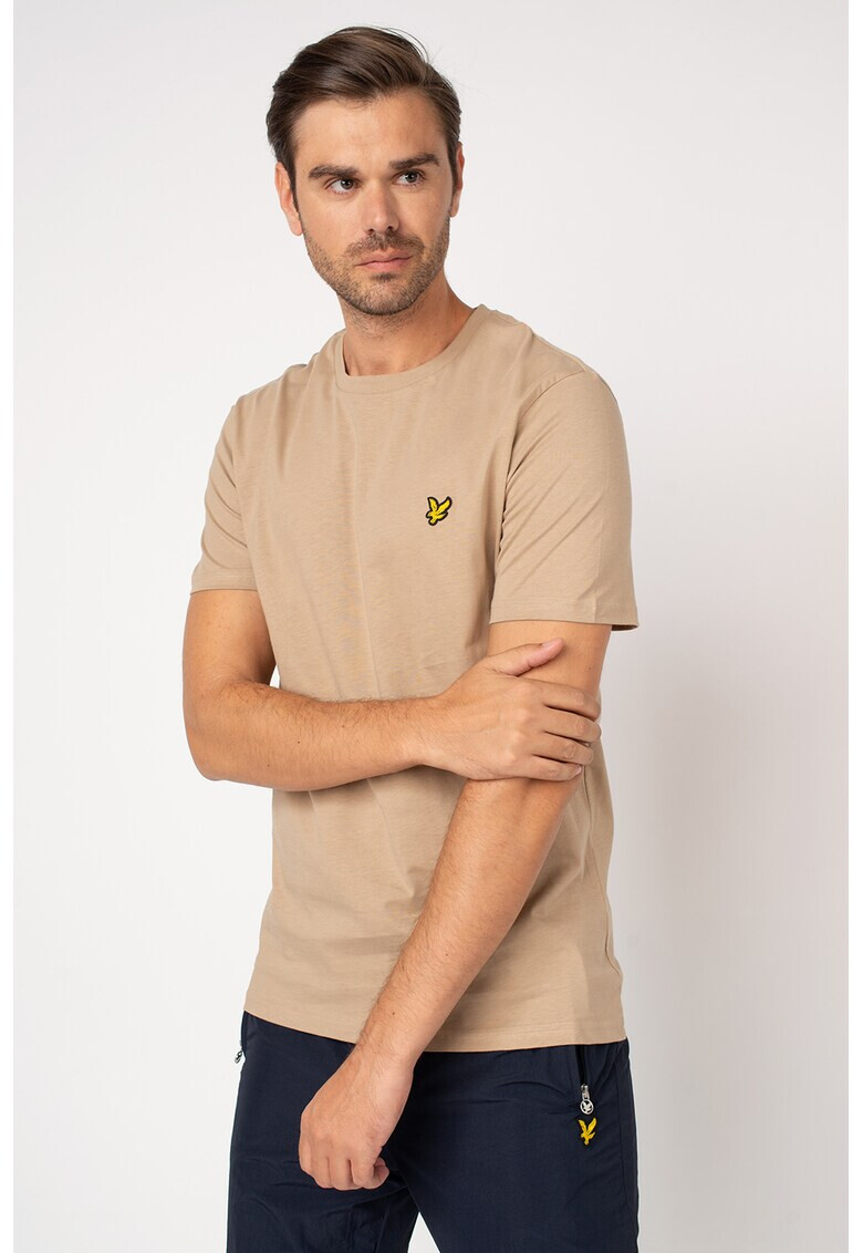 Lyle & Scott Tricou cu decolteu la baza gatului din bumbac - Pled.ro