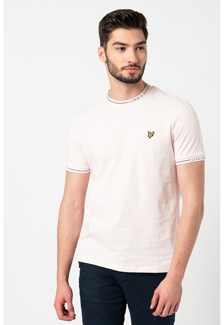 Lyle & Scott Tricou cu logo brodat discret Ringer - Pled.ro