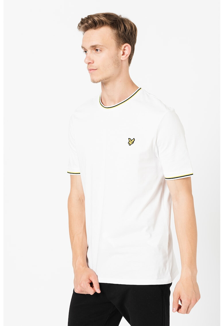 Lyle & Scott Tricou din bumbac cu terminatie contrastanta - Pled.ro