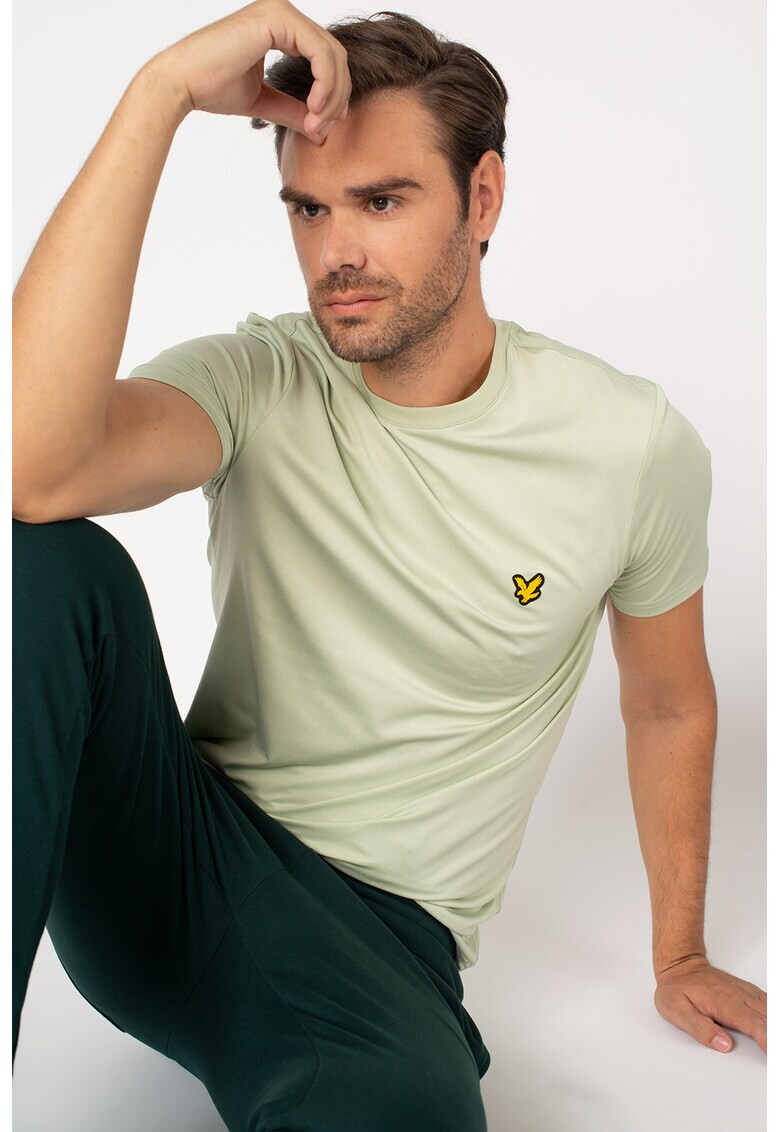 Lyle & Scott Tricou din material ce nu retine umezeala cu decolteu la baza gatului - Pled.ro