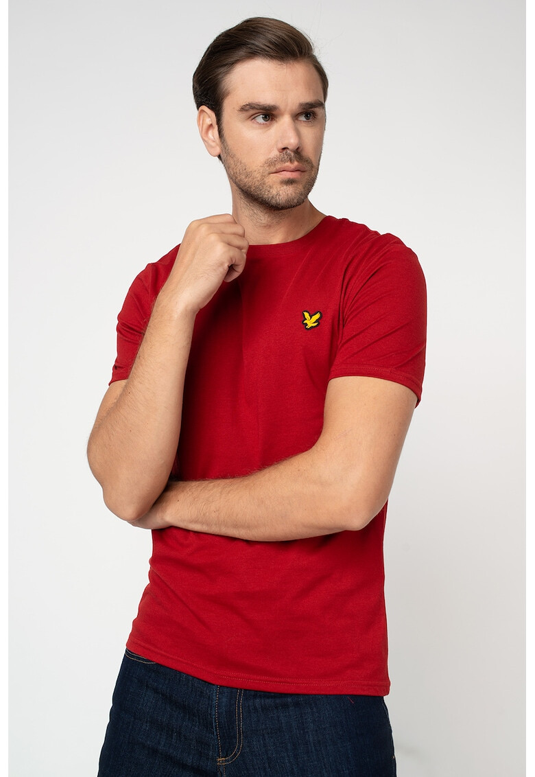 Lyle & Scott Tricou din material ce nu retine umezeala cu decolteu la baza gatului - Pled.ro