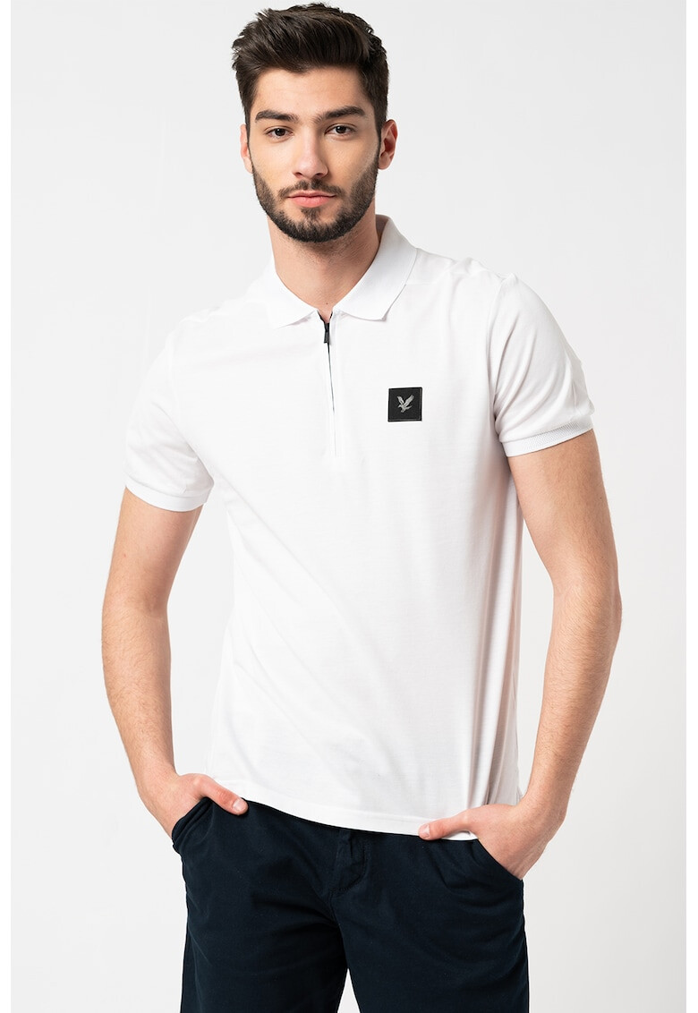 Lyle & Scott Tricou polo cu fenta cu fermoar - Pled.ro