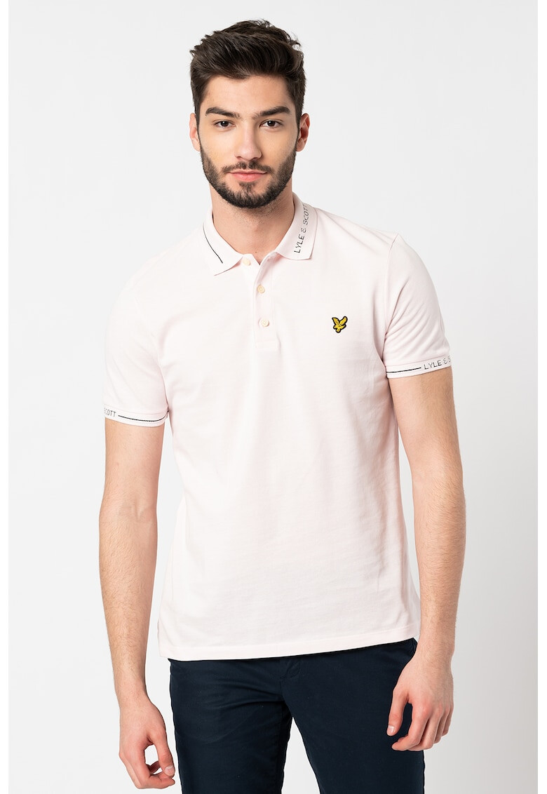 Lyle & Scott Tricou polo din material pique cu aplicatie logo - Pled.ro