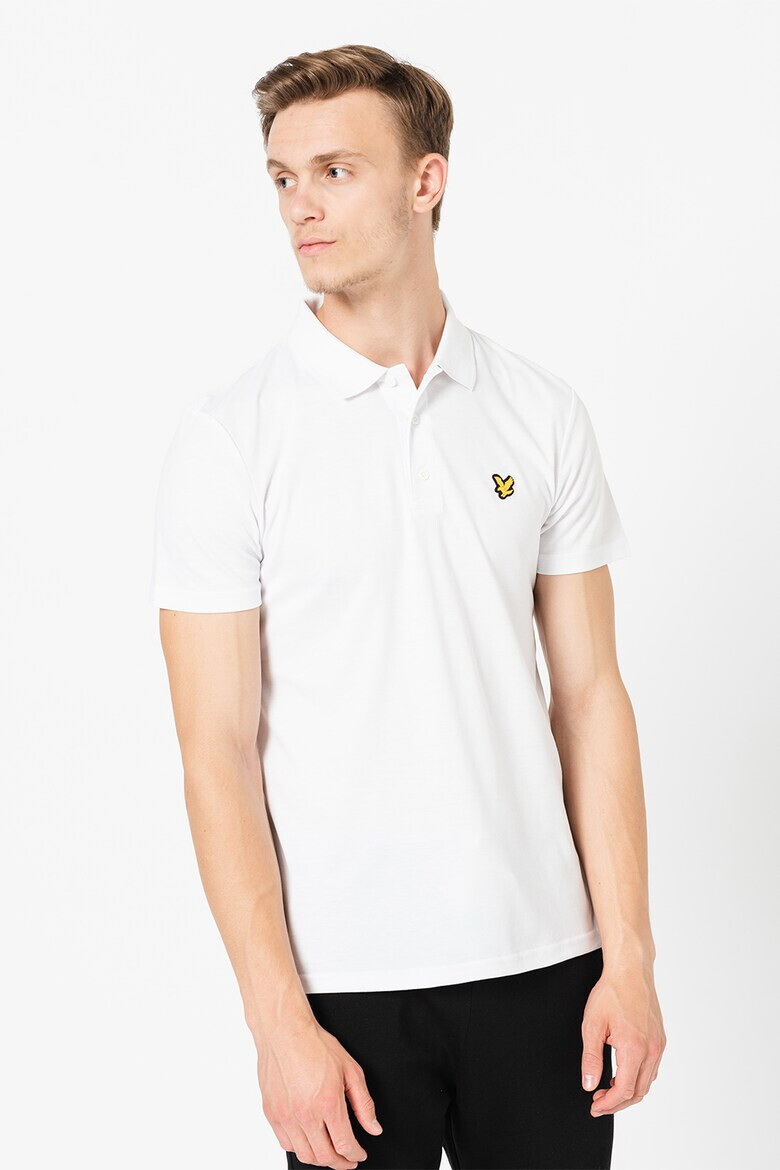 Lyle & Scott Tricou polo din material pique cu broderie logo discreta - Pled.ro