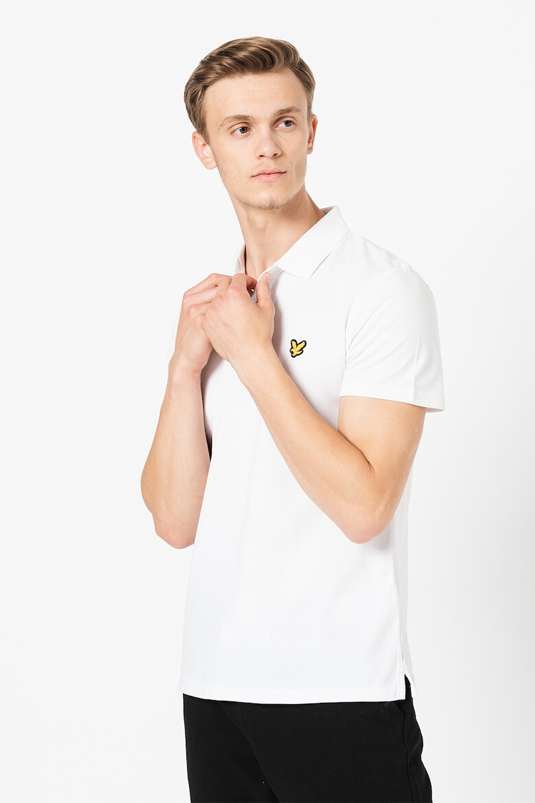 Lyle & Scott Tricou polo din material pique cu broderie logo discreta - Pled.ro