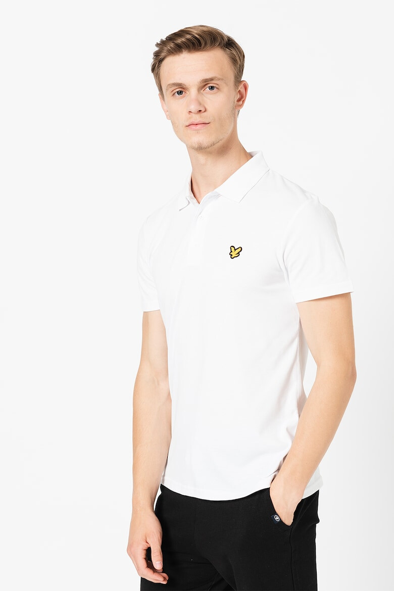 Lyle & Scott Tricou polo din material pique cu broderie logo discreta - Pled.ro