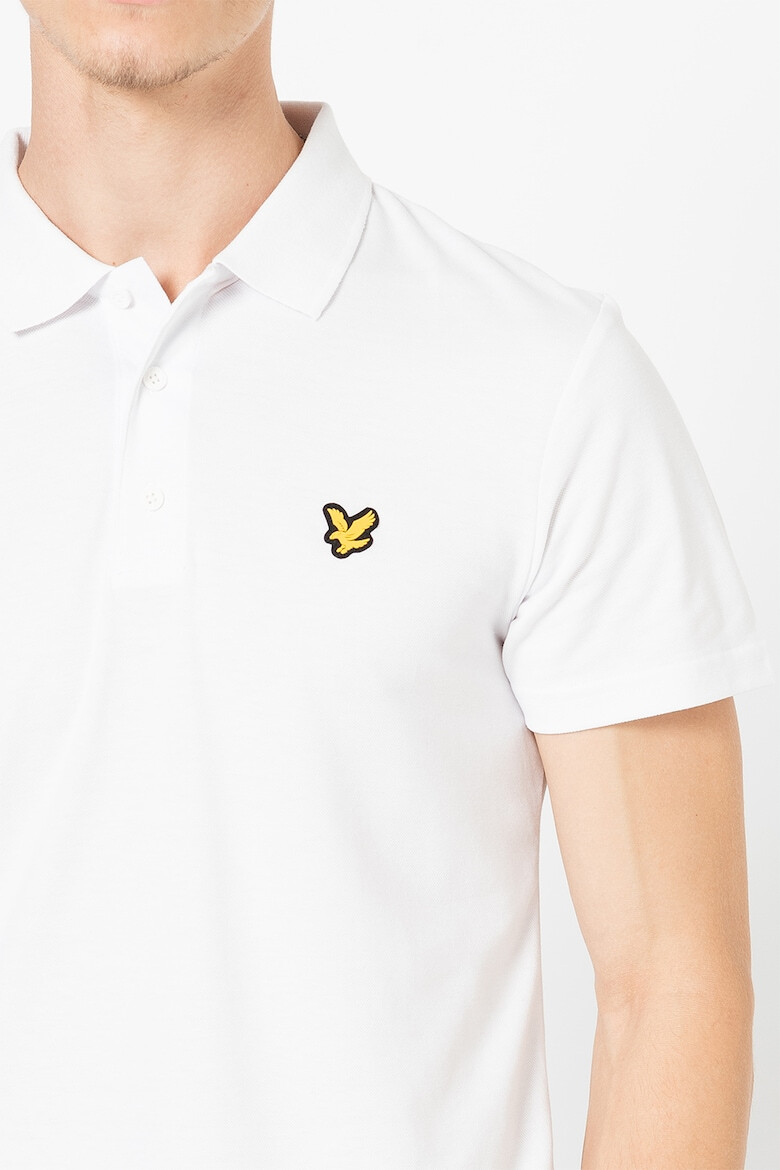 Lyle & Scott Tricou polo din material pique cu broderie logo discreta - Pled.ro