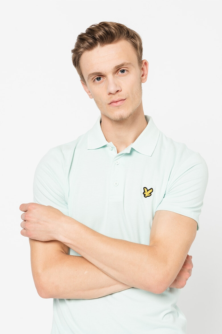 Lyle & Scott Tricou polo din material pique cu broderie logo discreta - Pled.ro