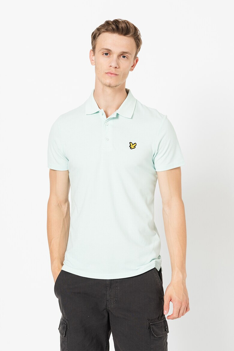 Lyle & Scott Tricou polo din material pique cu broderie logo discreta - Pled.ro