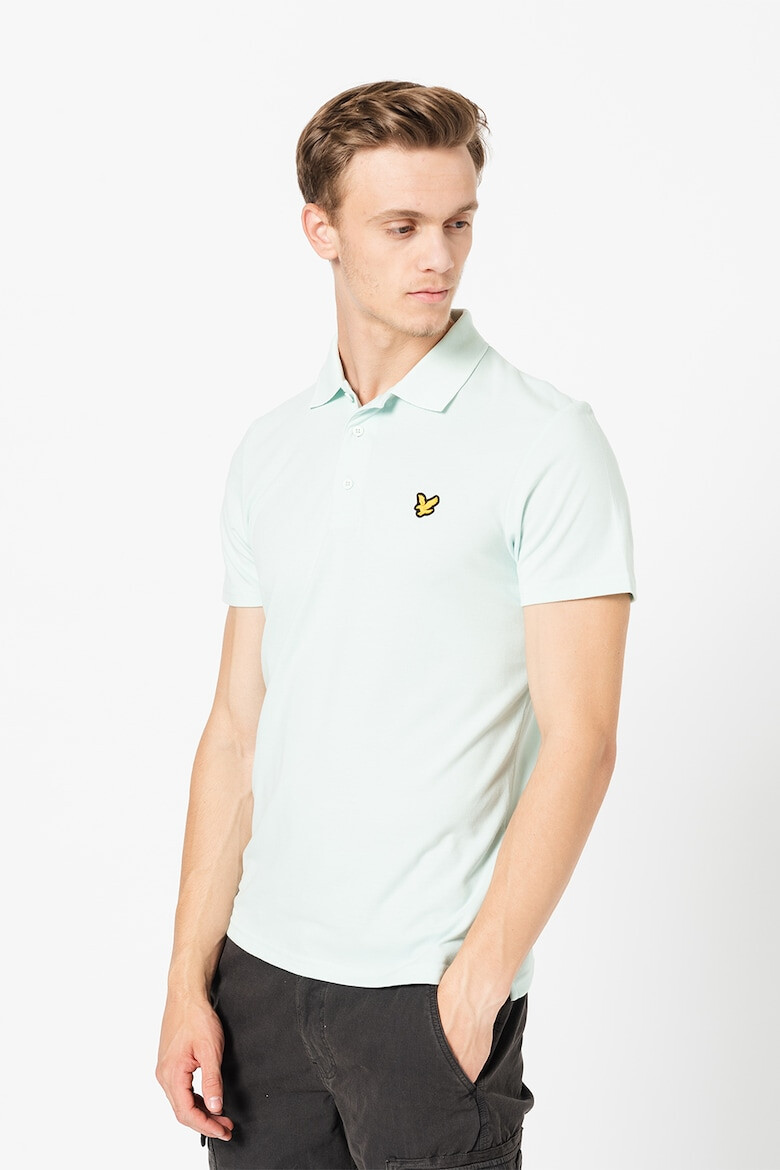 Lyle & Scott Tricou polo din material pique cu broderie logo discreta - Pled.ro