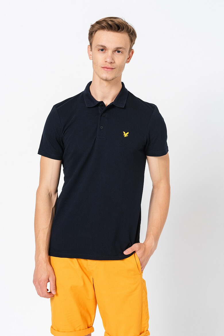 Lyle & Scott Tricou polo din material pique cu broderie logo discreta - Pled.ro