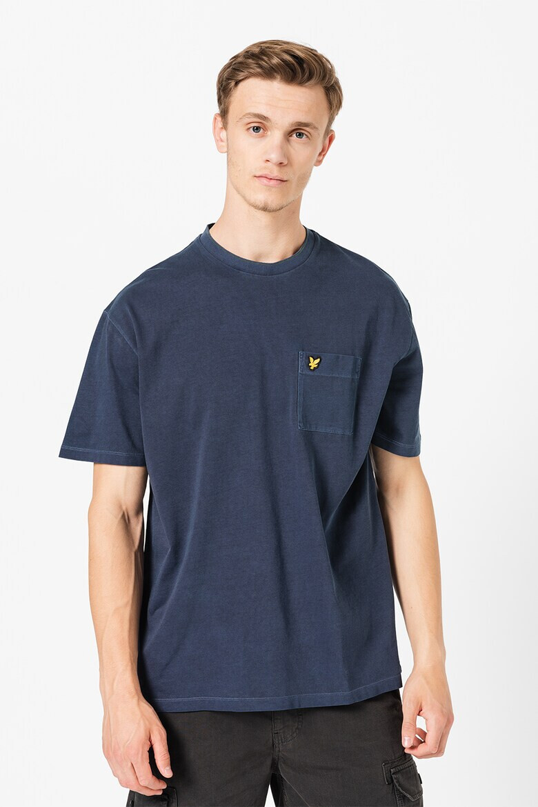 Lyle & Scott Tricou supradimensionat din bumbac cu buzunar pe piept - Pled.ro