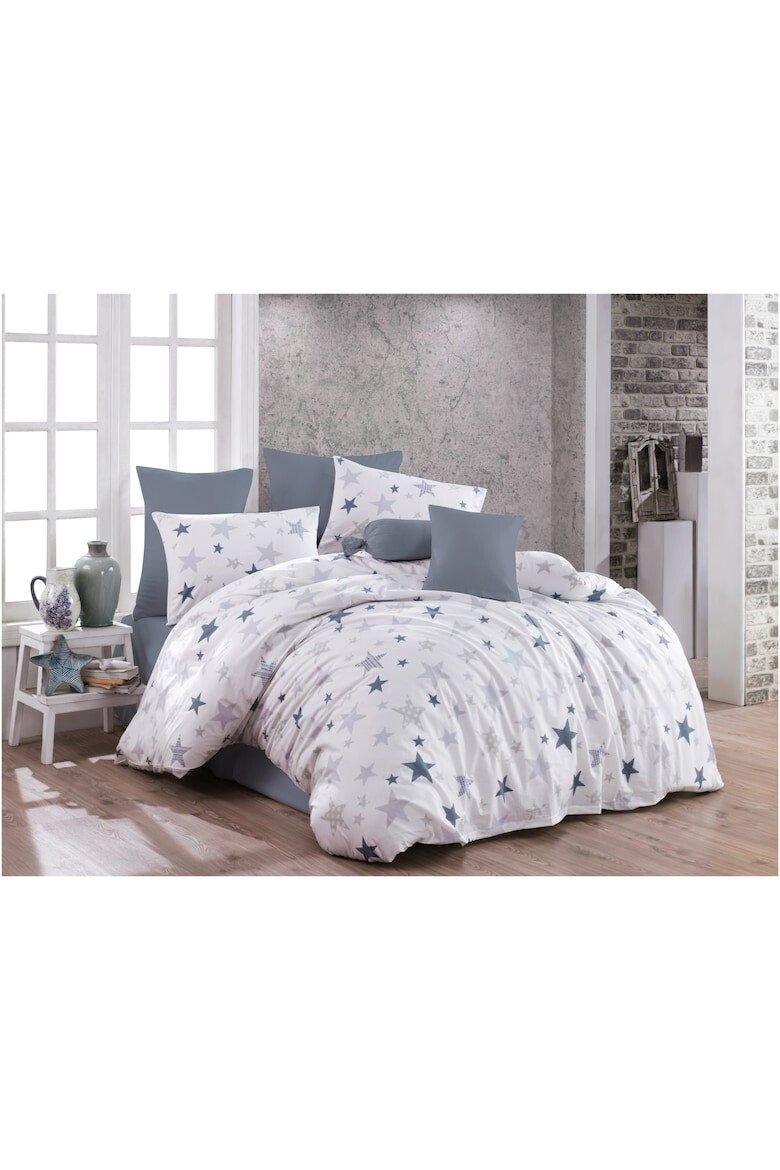 Majoli Bahar Home Collection Lenjerie de pat pentru 2 persoane Galaxy Majoli Bahar Home 100% bumbac ranforce 3 piese - Pled.ro