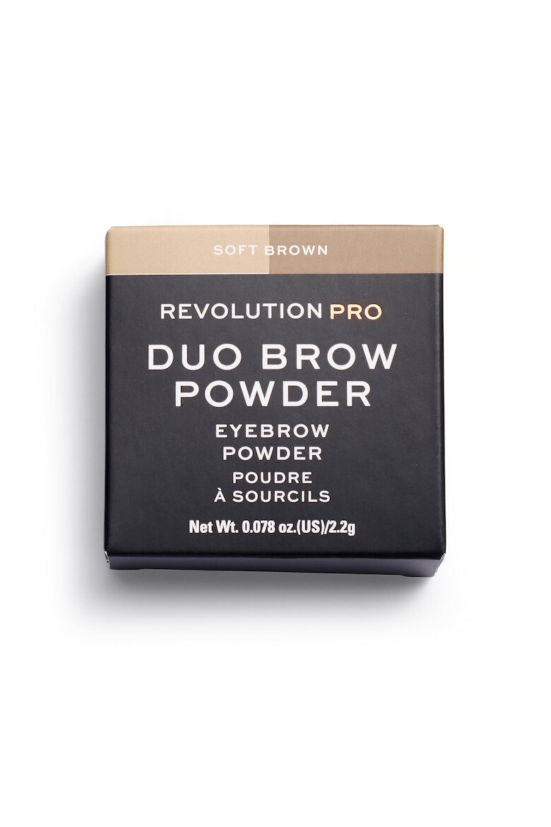 Makeup Revolution Pudra pentru sprancene Revolution PRO Duo Soft Brown 22 g - Pled.ro