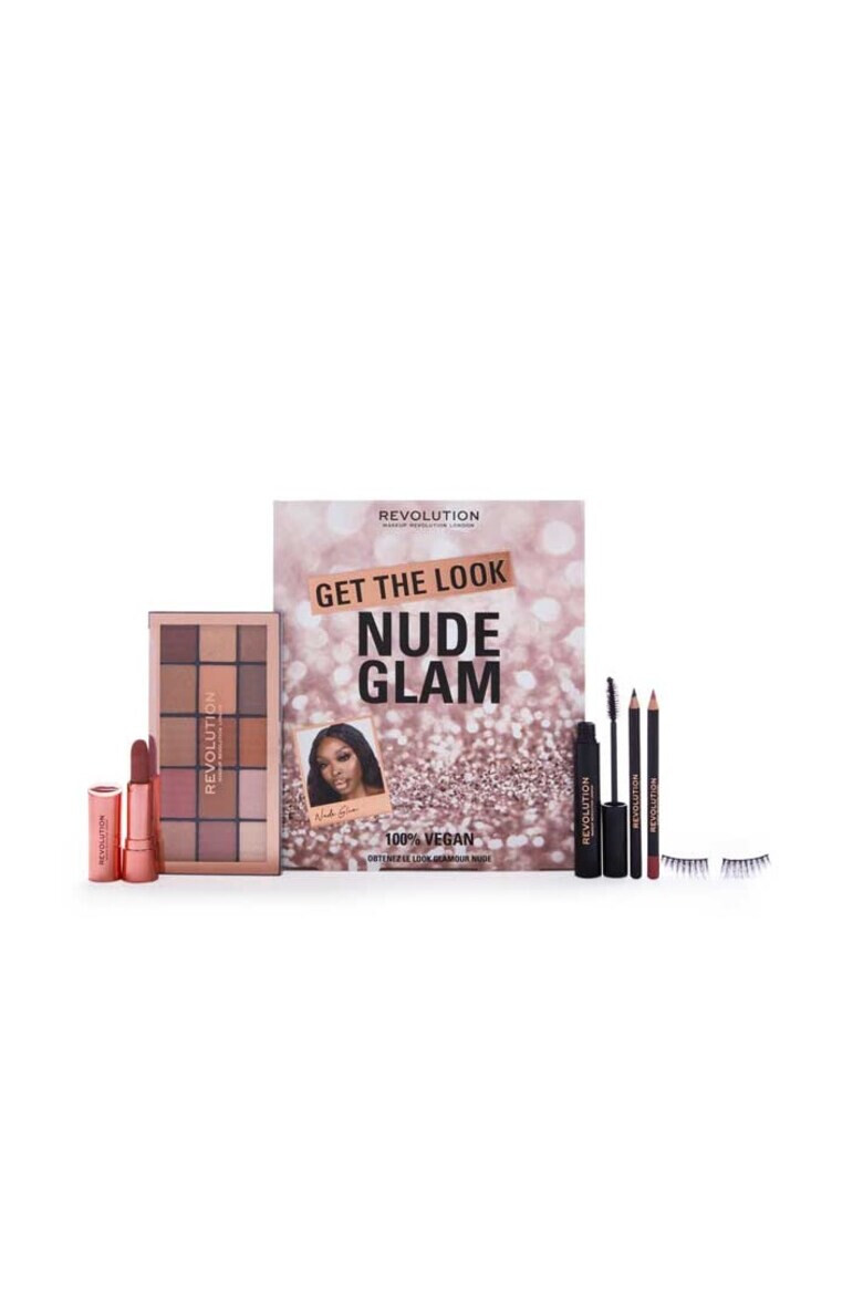 Makeup Revolution Set de machiaj Get The Look - Nude Glam 6 bucati - Pled.ro