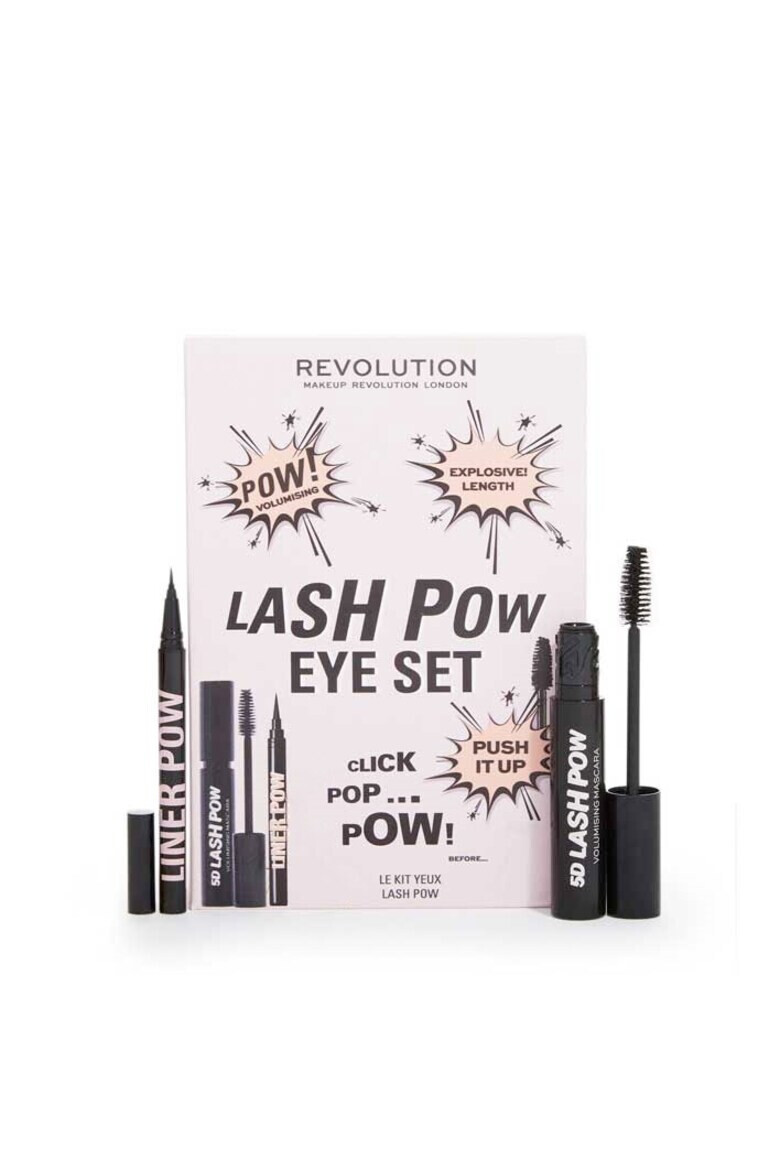 Makeup Revolution Set de machiaj Lash Pow Eye Duo Mascara 5D Lash Pow Eyeliner Eyeliner Pow - Pled.ro