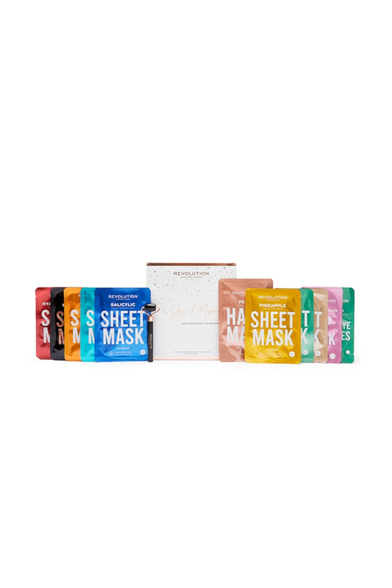 Makeup Revolution Set Masca de fata Skincare 12 Days of Masking Advent Calendar - Pled.ro