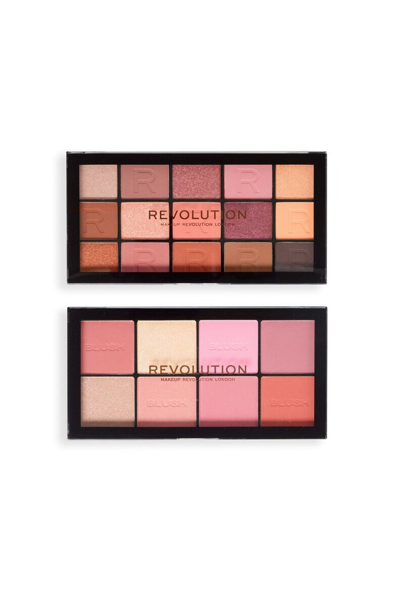 Makeup Revolution Set paleta fard pentru ochi si fata Reloaded Pink Moments 2 bucati - Pled.ro