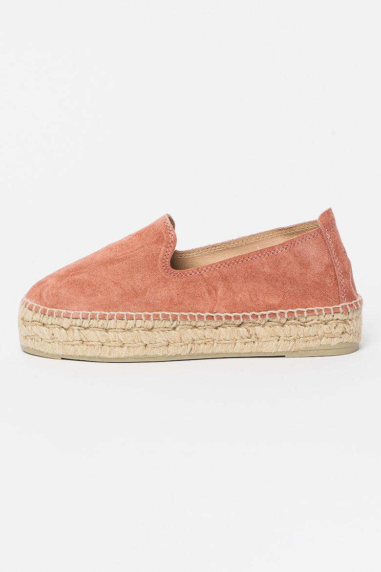 Manebi Espadrile flatform de piele intoarsa - Pled.ro