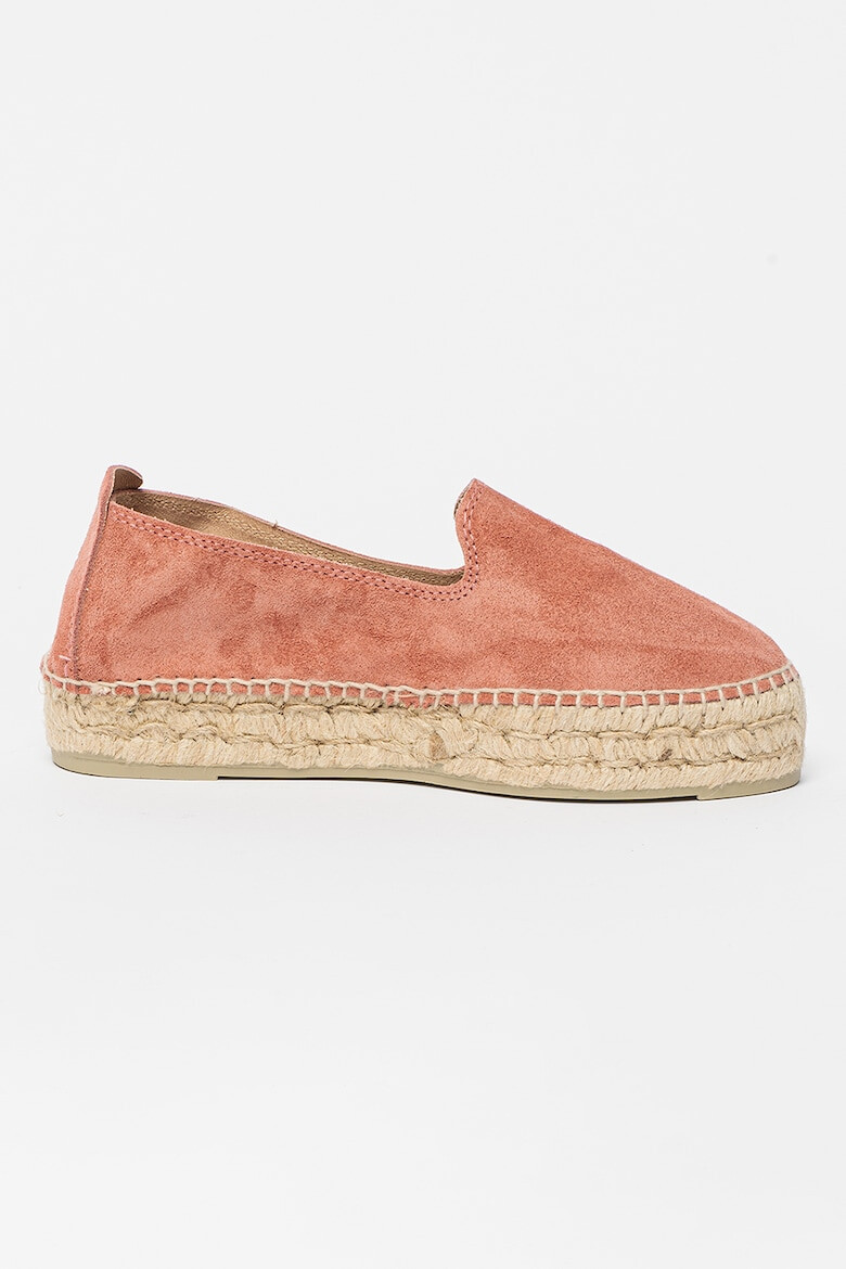 Manebi Espadrile flatform de piele intoarsa - Pled.ro