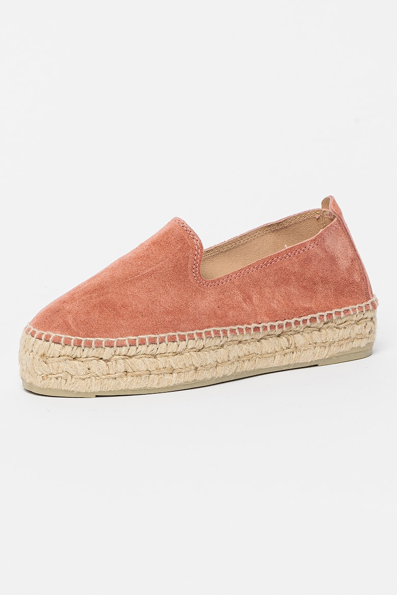 Manebi Espadrile flatform de piele intoarsa - Pled.ro