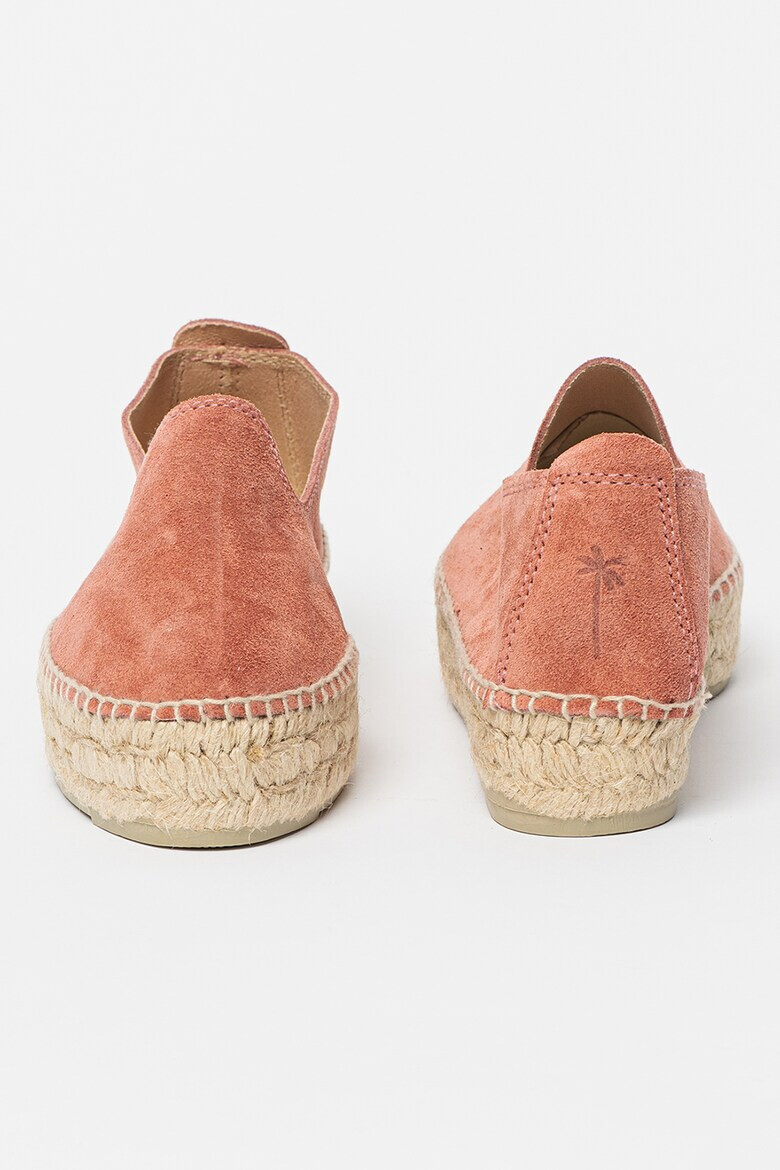 Manebi Espadrile flatform de piele intoarsa - Pled.ro