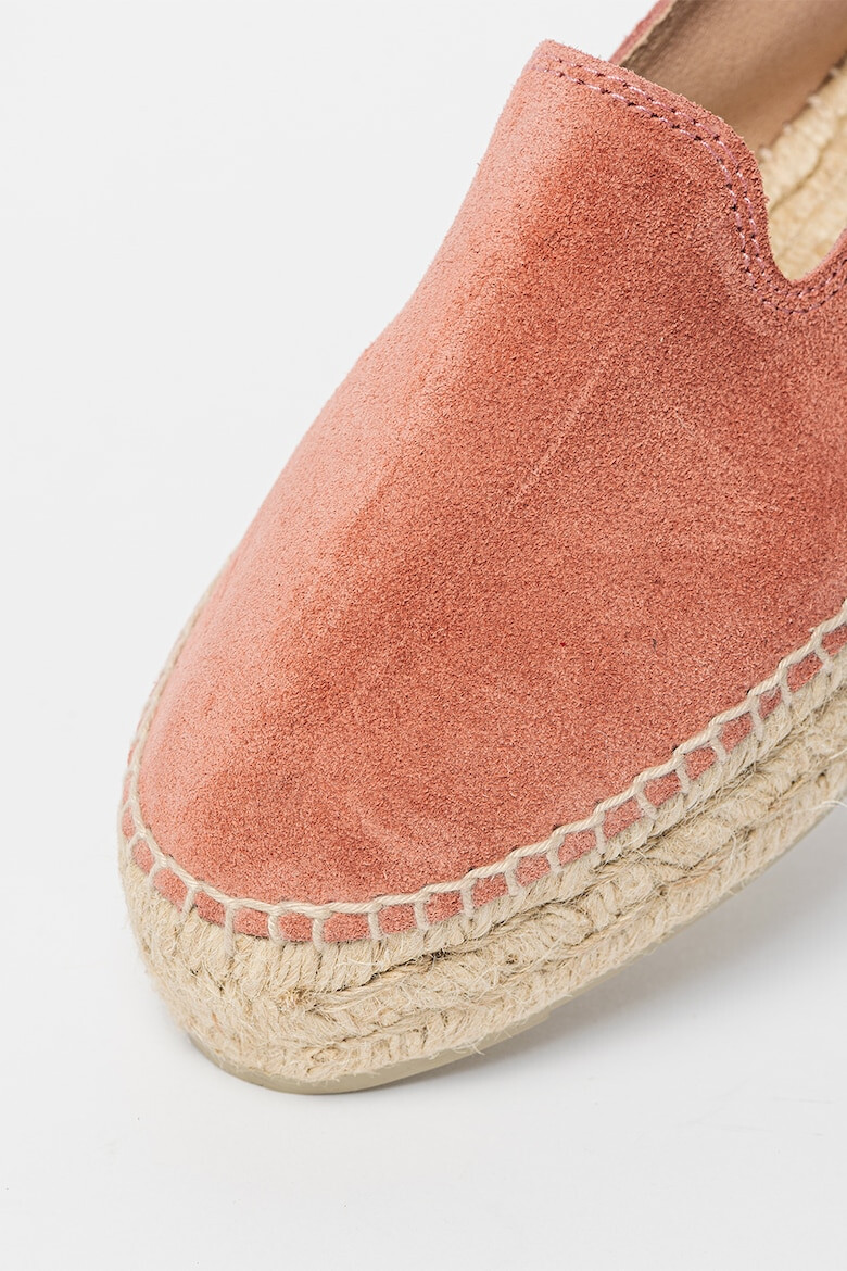 Manebi Espadrile flatform de piele intoarsa - Pled.ro