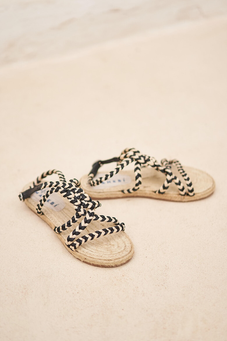 Manebi Sandale tip espadrile cu barete cu model impletiti Yucatan - Pled.ro