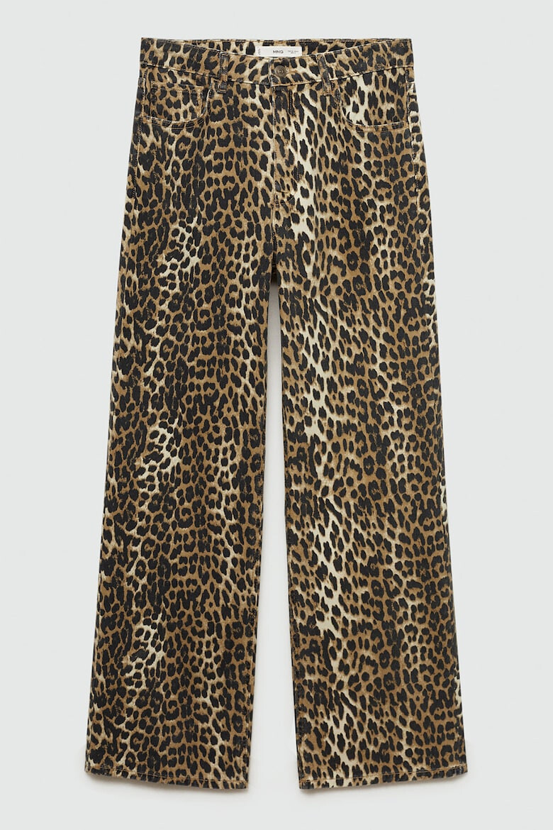 Mango Blugi ampli cu animal print Leo - Pled.ro