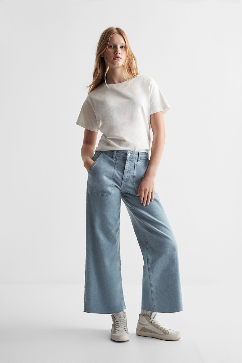 Mango Blugi crop cu croiala ampla Utility - Pled.ro