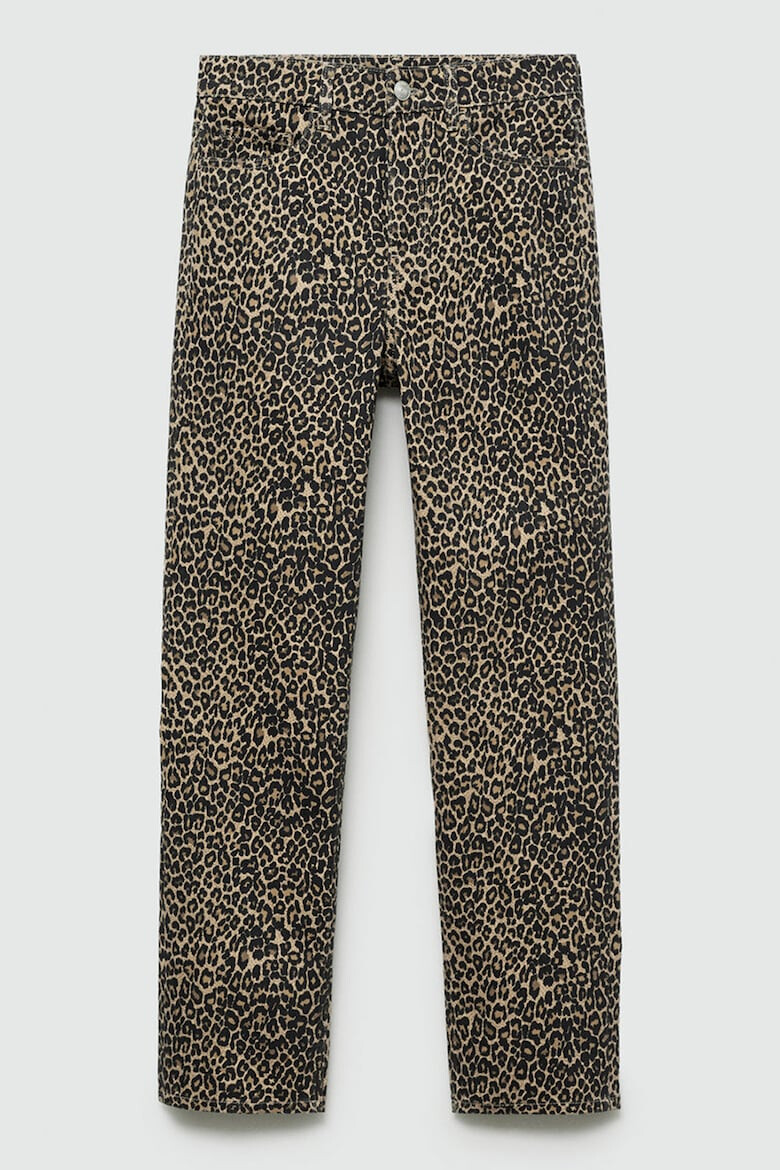 Mango Blugi cu croiala dreapta si animal print - Pled.ro