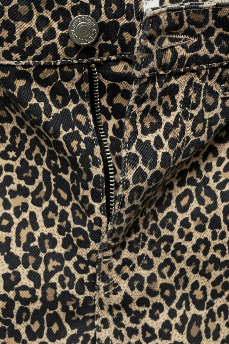 Mango Blugi cu croiala dreapta si animal print - Pled.ro