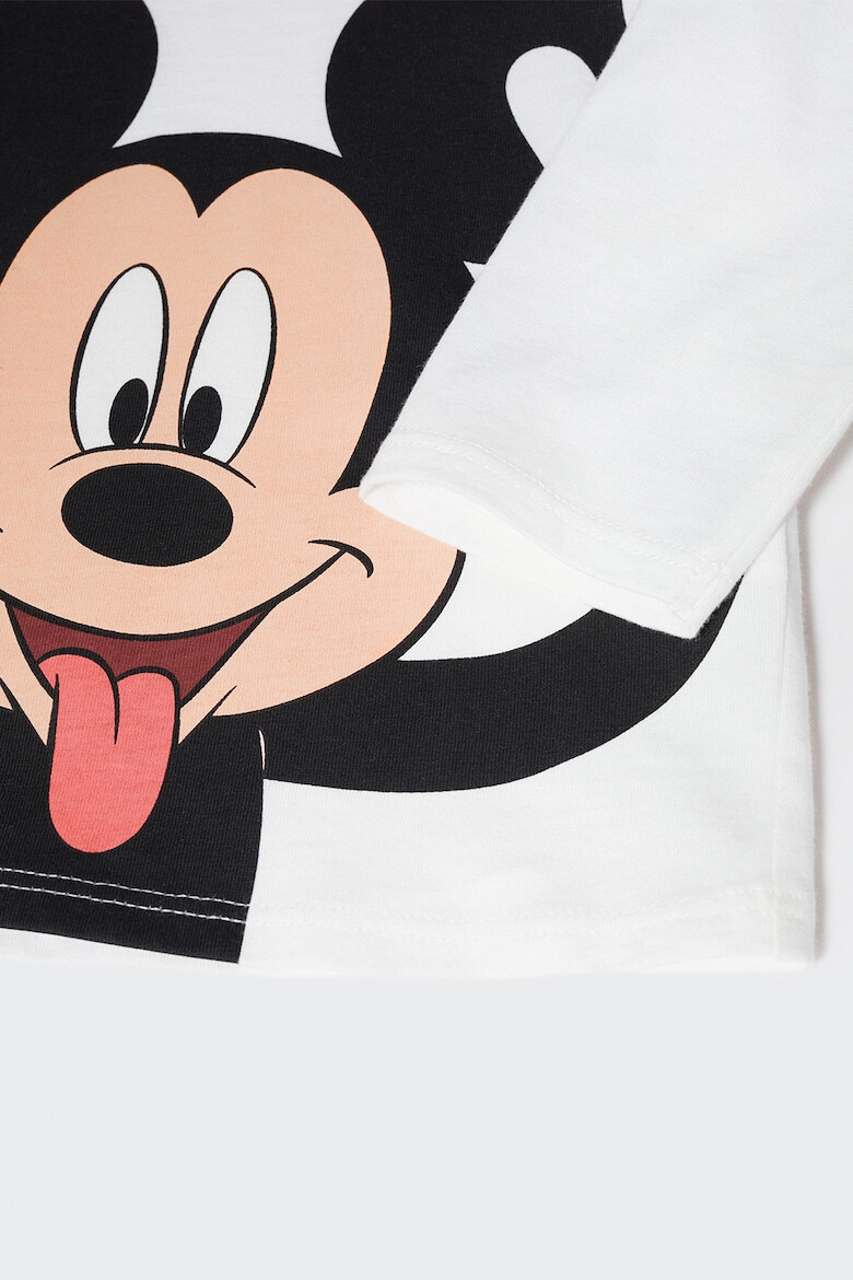 Mango Bluza cu decolteu la baza gatului si imprimeu cu Mickey Mouse - Pled.ro