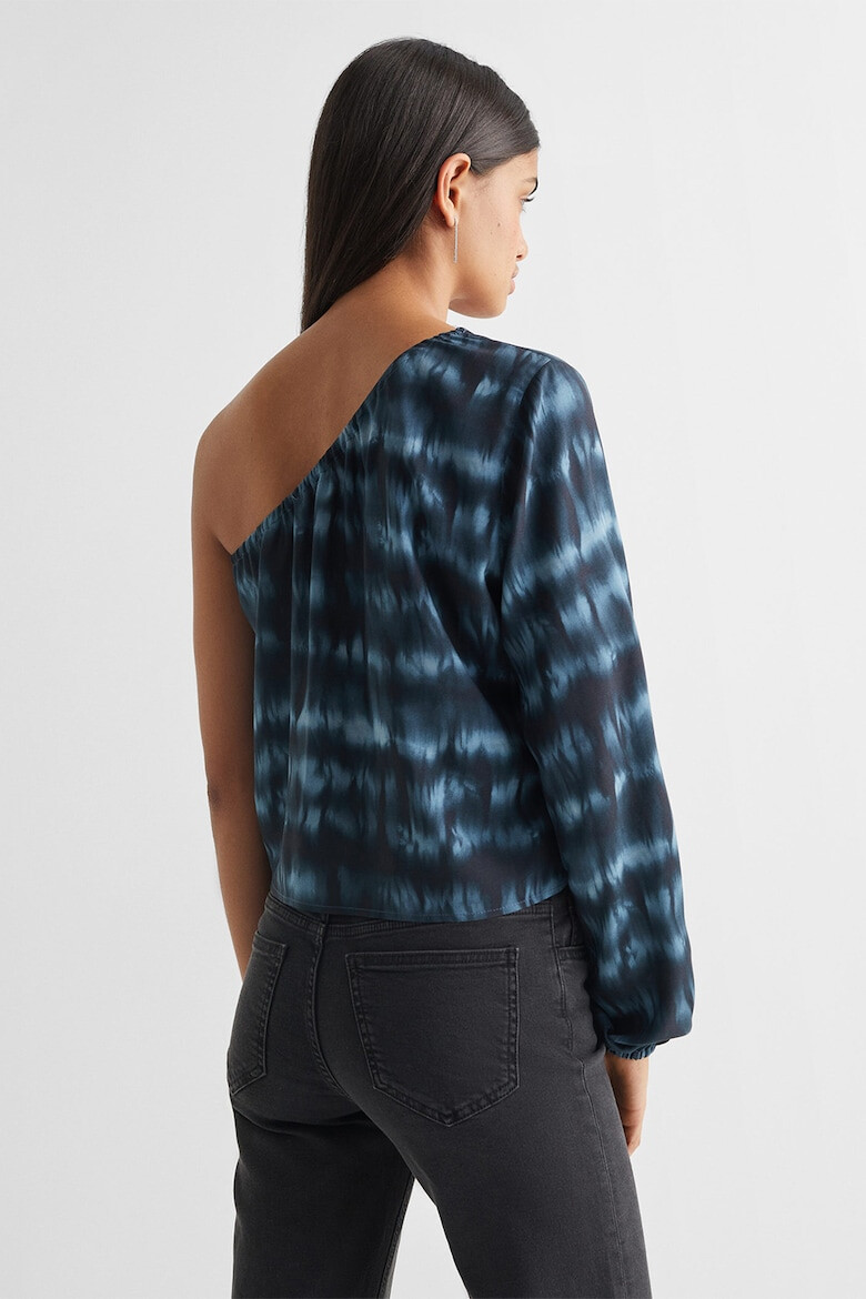 Mango Bluza cu decolteu pe un umar si model tie-dye - Pled.ro