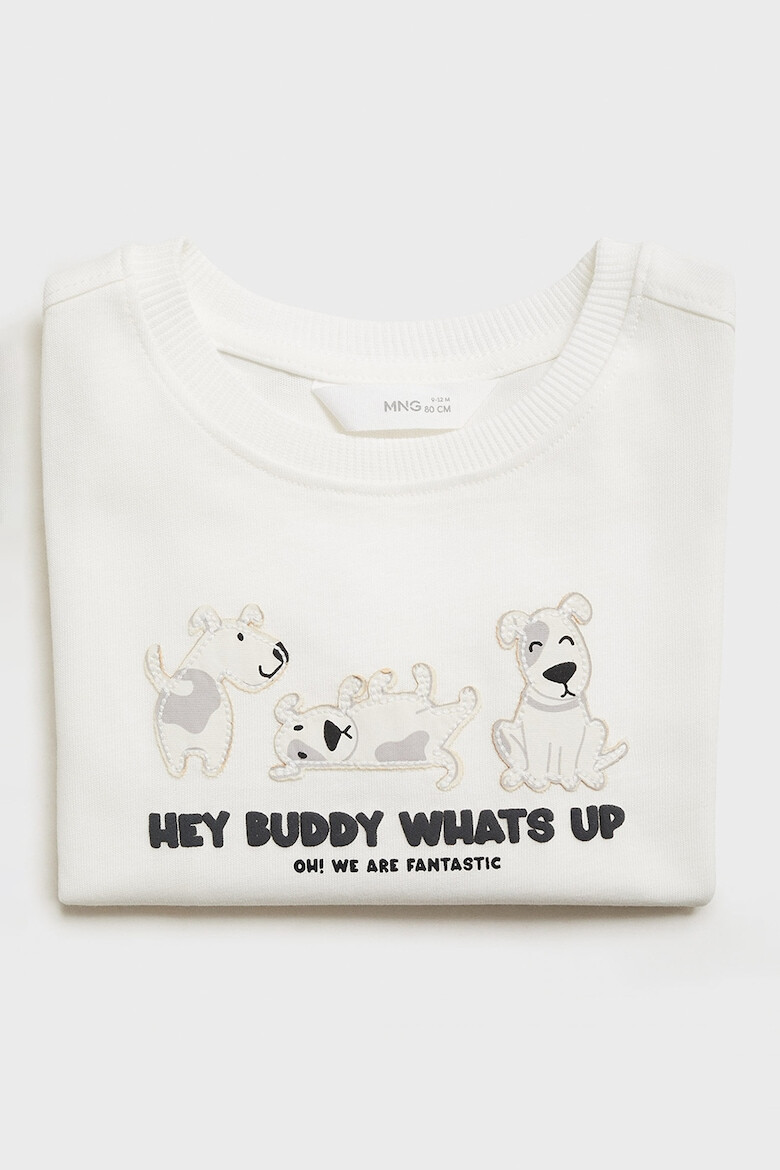 Mango Bluza cu imprimeu pe piept Buddy - Pled.ro