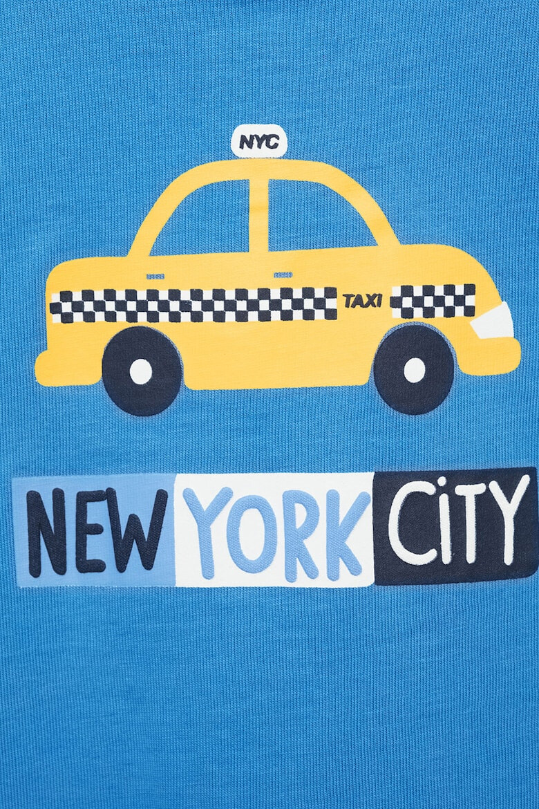 Mango Bluza de bumbac cu imprimeu grafic Taxi - Pled.ro