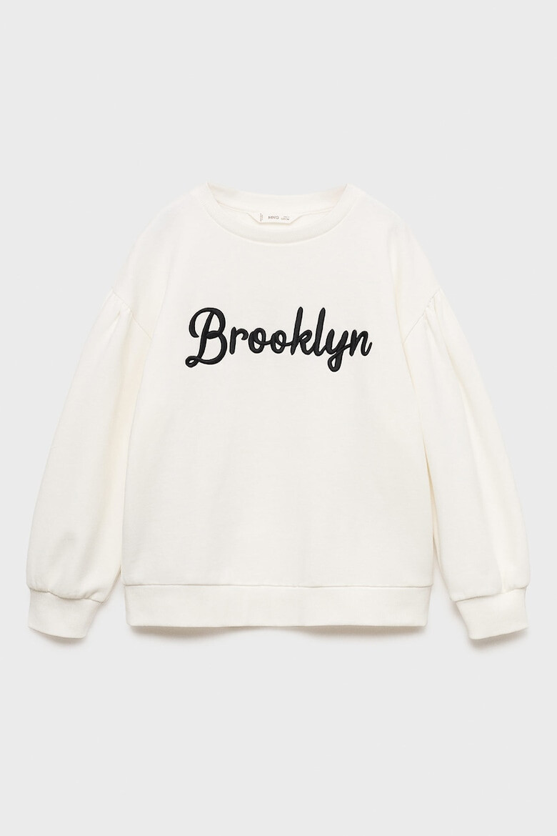 Mango Bluza de trening cu broderie text Brooklyn - Pled.ro