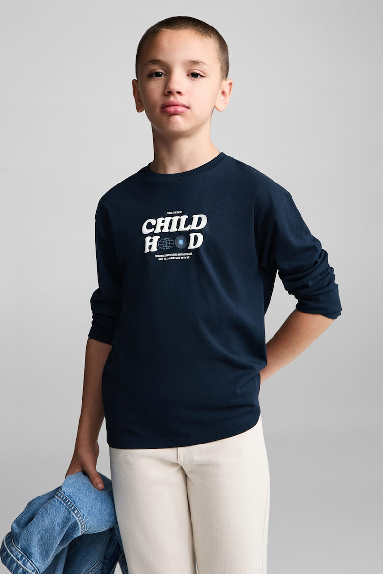 Mango Bluza din bumbac cu imprimeu Child - Pled.ro