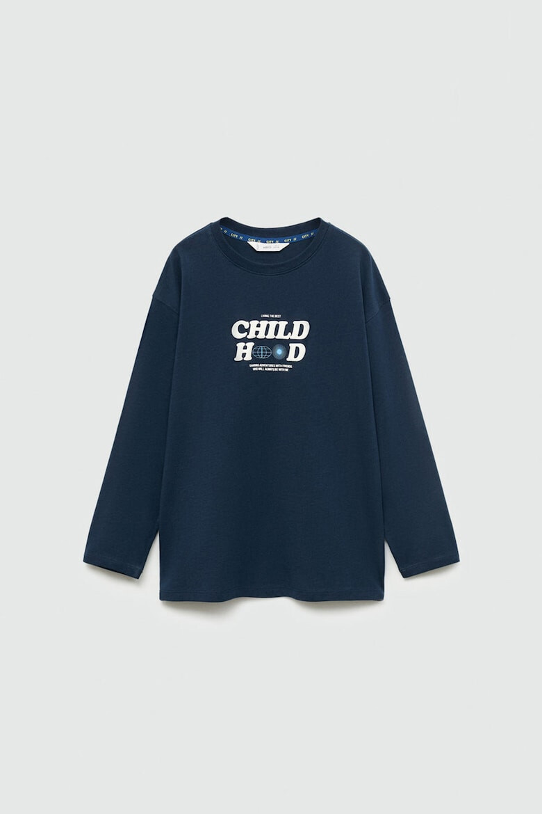 Mango Bluza din bumbac cu imprimeu Child - Pled.ro