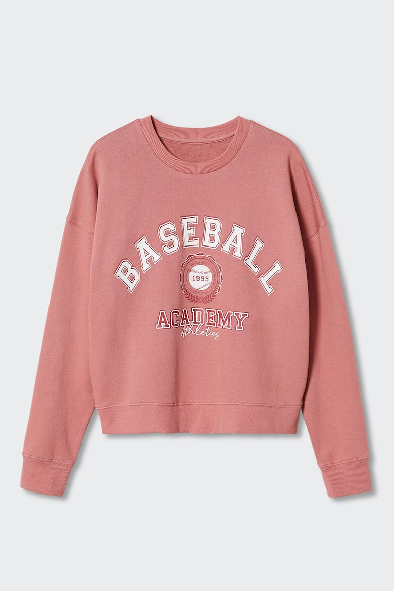 Mango Bluza sport de bumbac cu imprimeu text Baseball - Pled.ro