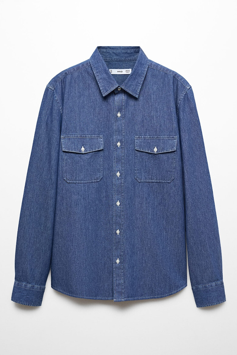 Mango Camasa de denim cu buzunare pe piept Austin - Pled.ro