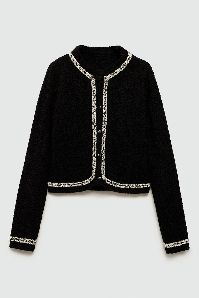 Mango Cardigan cu detalii contrastante - Pled.ro