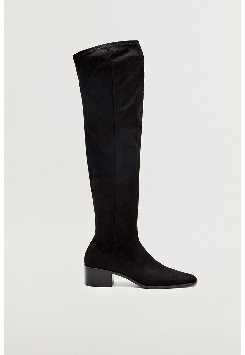 Counterfeit Soak deep MANGO Cizme lungi peste genunchi cu aspect decolorat Zipi pentru femei -  Pled.ro