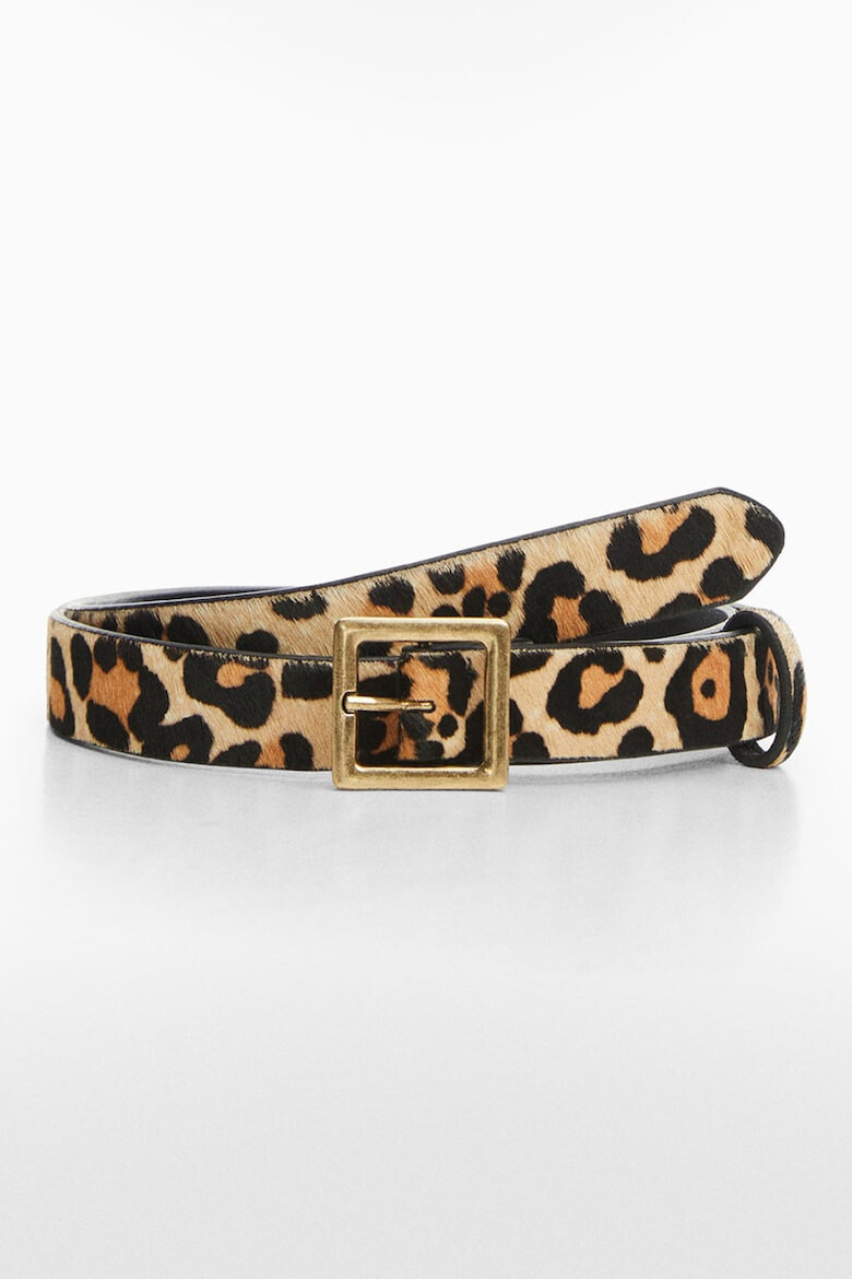 Mango Curea de piele cu animal print - Pled.ro