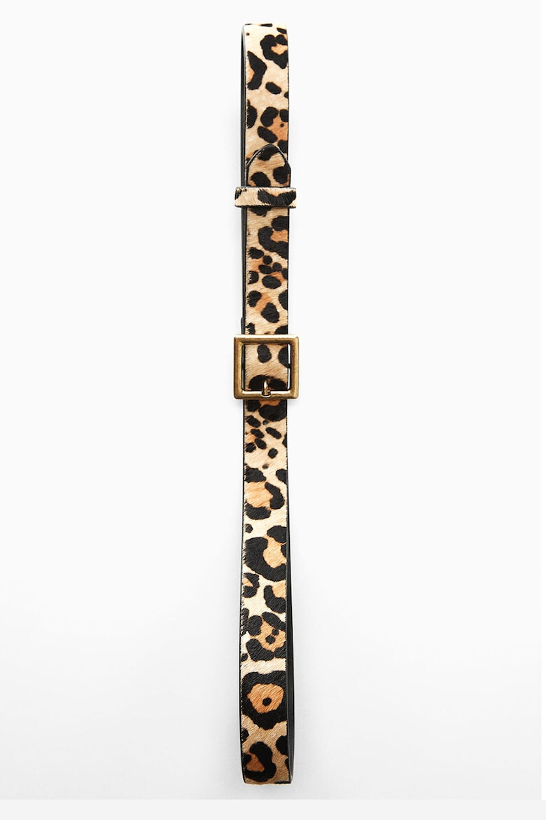 Mango Curea de piele cu animal print - Pled.ro