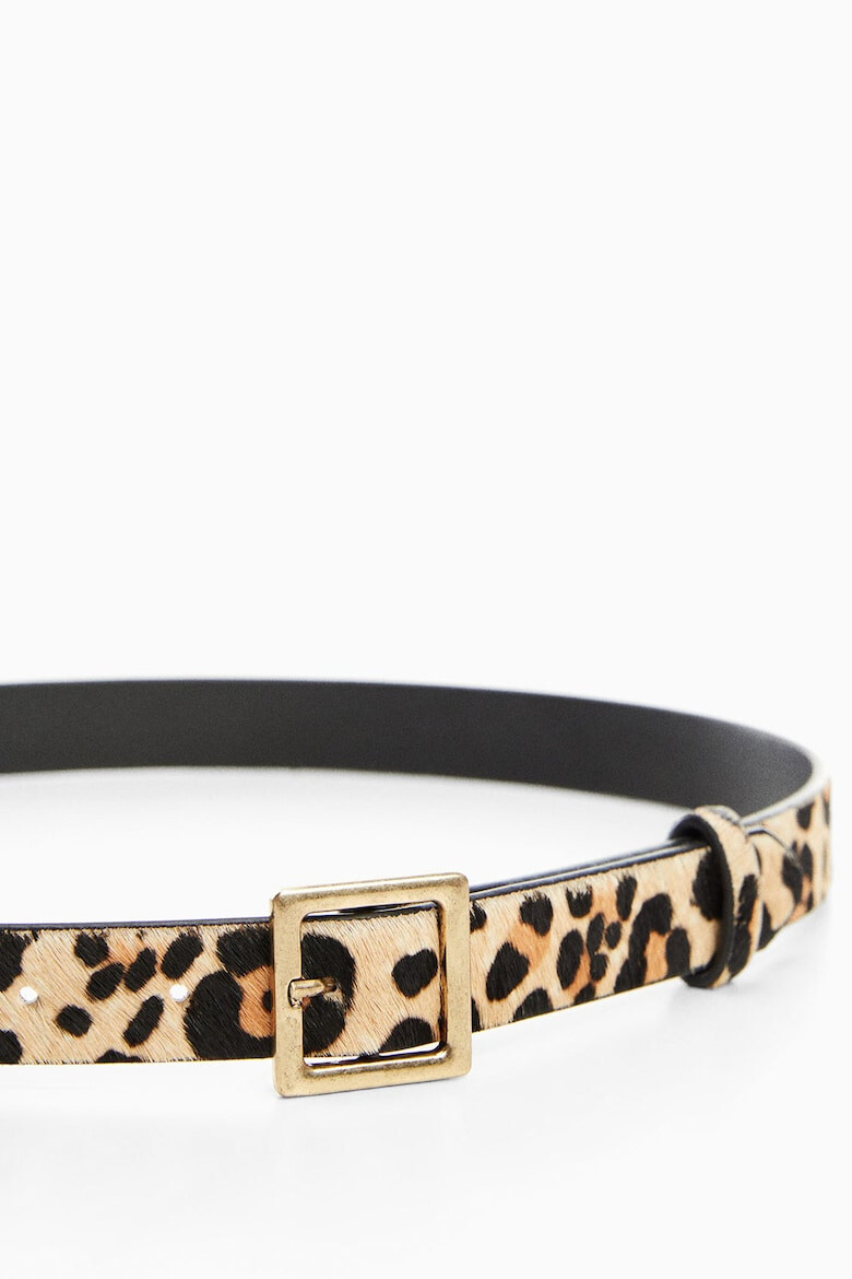 Mango Curea de piele cu animal print - Pled.ro