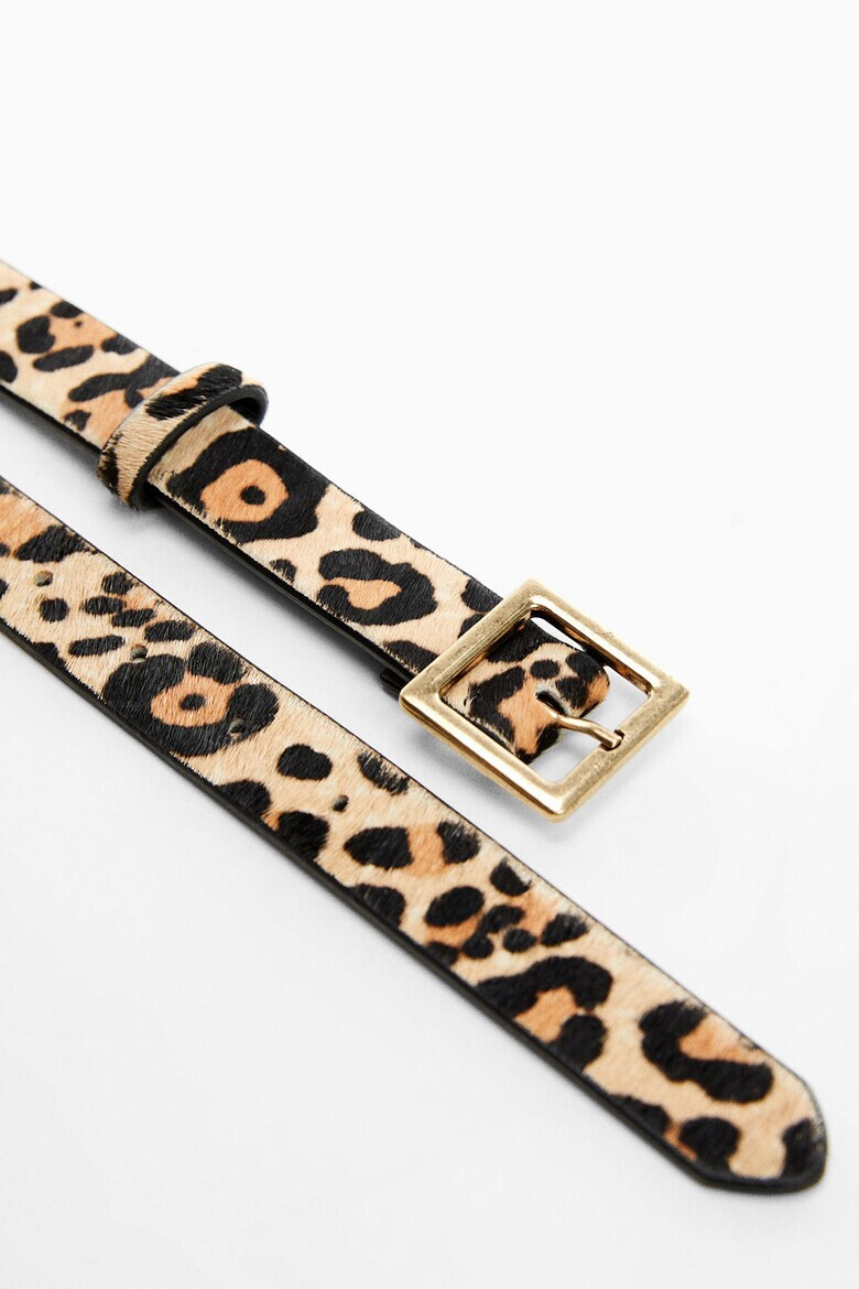 Mango Curea de piele cu animal print - Pled.ro